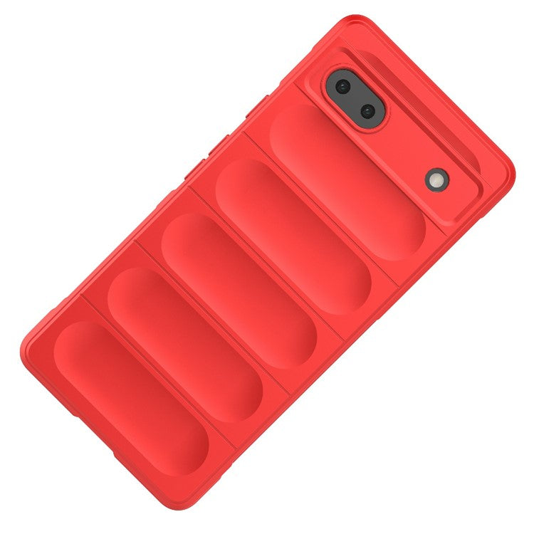 For Google Pixel 6a Soft TPU Anti-fall Phone Case Non-slip Wear-resistant Cell Phone Back Cover - Red