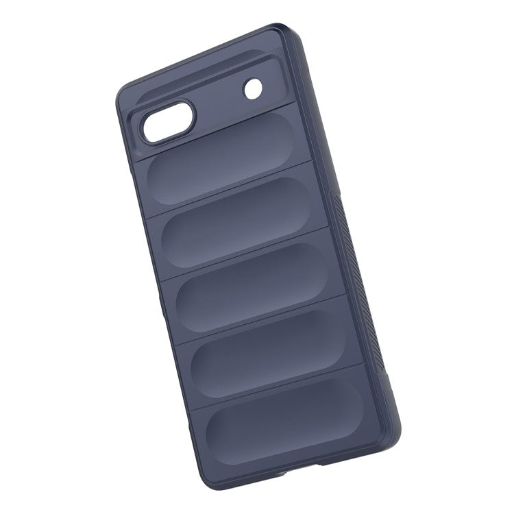 For Google Pixel 6a Soft TPU Anti-fall Phone Case Non-slip Wear-resistant Cell Phone Back Cover - Dark Blue
