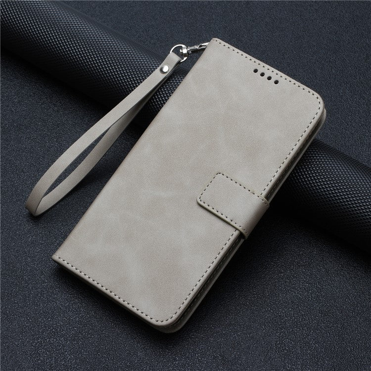 For Google Pixel 7 5G Anti-scratch Mobile Phone Case Magnetic Clasp PU Leather Stand Flip Wallet Cover with Strap - Khaki