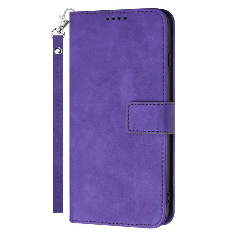 For Google Pixel 7 5G Anti-scratch Mobile Phone Case Magnetic Clasp PU Leather Stand Flip Wallet Cover with Strap - Purple