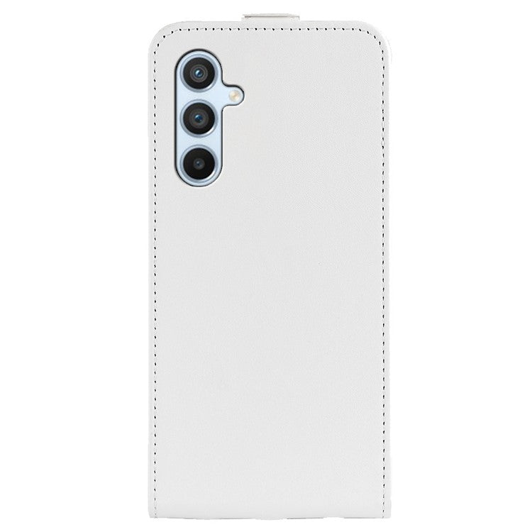 Anti-scratch Cell Phone Cover For Samsung Galaxy A54 5G Vertical Flip Crazy Horse Texture PU Leather Magnetic Clasp Phone Case Card Holder - White