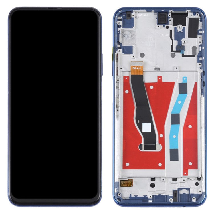 For Honor 9X HLK-AL00, HLK-TL00 LCD Screen and Digitizer Assembly + Frame Replacement Part (COG) (Grade C, without Logo) - Charm Sea Blue