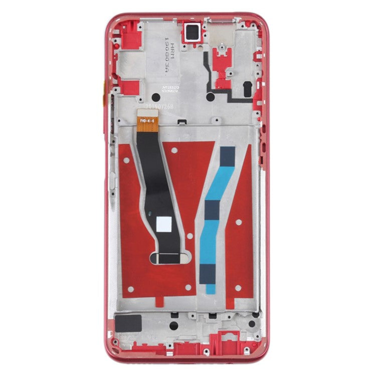 For Honor 9X HLK-AL00, HLK-TL00 LCD Screen and Digitizer Assembly + Frame Replacement Part (COG) (Grade C, without Logo) - Charm Red