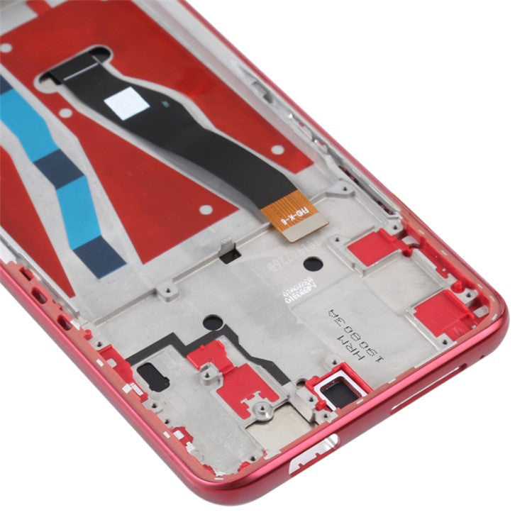 For Honor 9X HLK-AL00, HLK-TL00 LCD Screen and Digitizer Assembly + Frame Replacement Part (COG) (Grade C, without Logo) - Charm Red