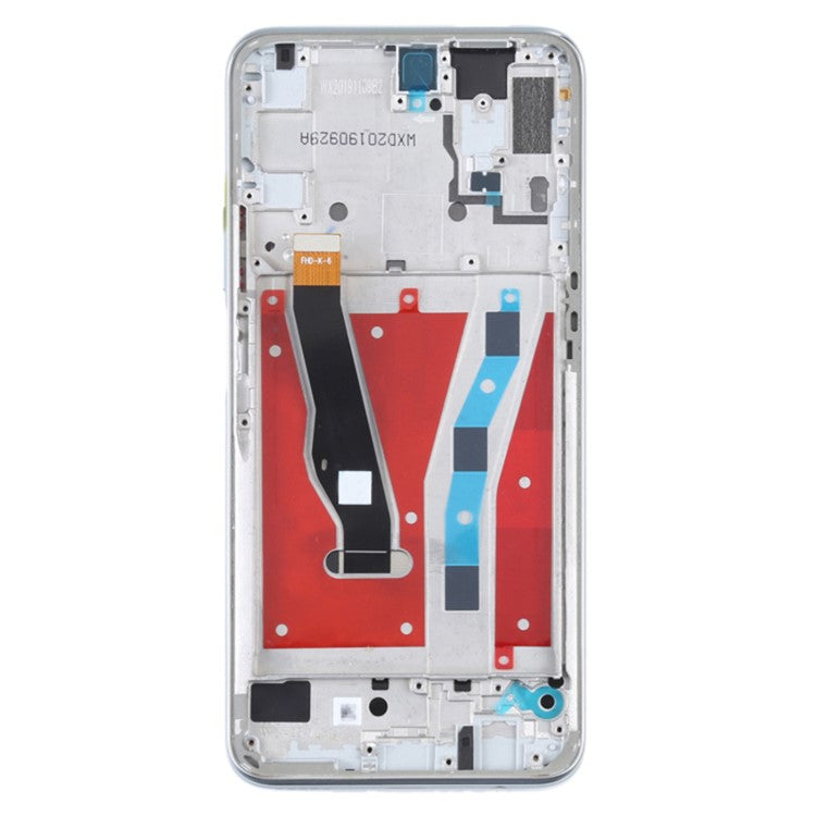 For Honor 9X HLK-AL00, HLK-TL00 LCD Screen and Digitizer Assembly + Frame Replacement Part (COG) (Grade C, without Logo) - Icelandic White