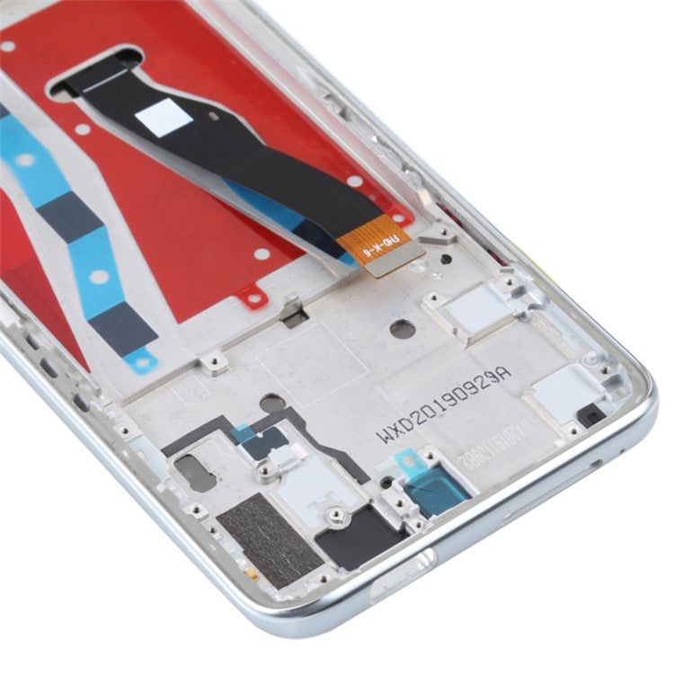 For Honor 9X HLK-AL00, HLK-TL00 LCD Screen and Digitizer Assembly + Frame Replacement Part (COG) (Grade C, without Logo) - Icelandic White