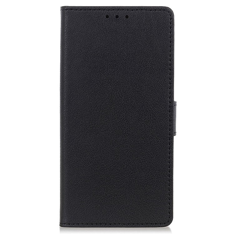 Textured Phone Case for Oppo A1 Pro 5G / Reno8 T 5G, Full Coverage PU Leather Stand Shell Folio Flip Wallet Cover - Black