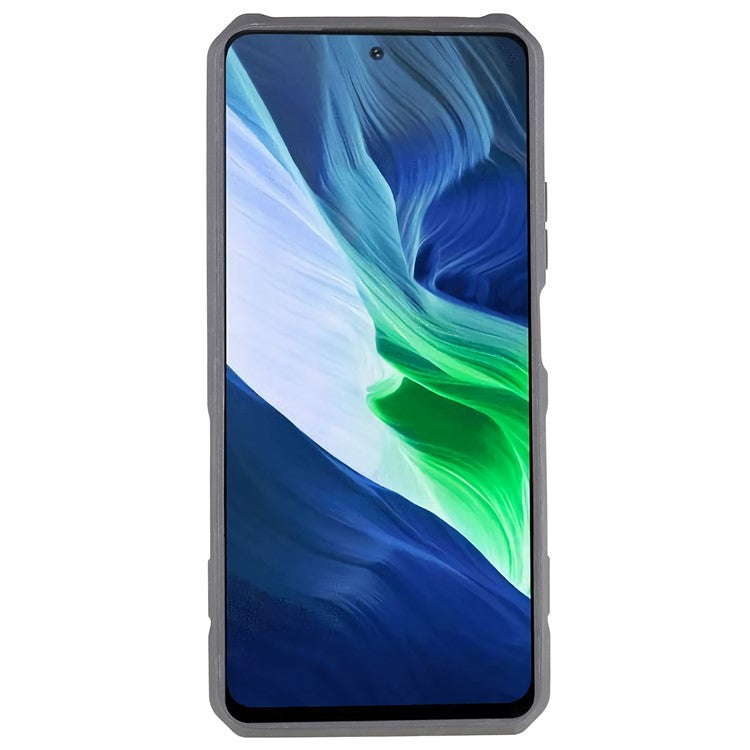 For Infinix Note 10 Pro Belt Clip Kickstand Phone Case Cover Hard PC Soft TPU Rugged Drop Shockproof Protective Cover - Grey
