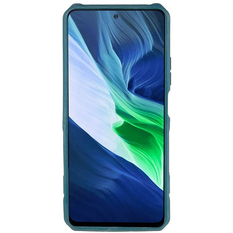For Infinix Note 10 Pro Belt Clip Kickstand Phone Case Cover Hard PC Soft TPU Rugged Over - Green