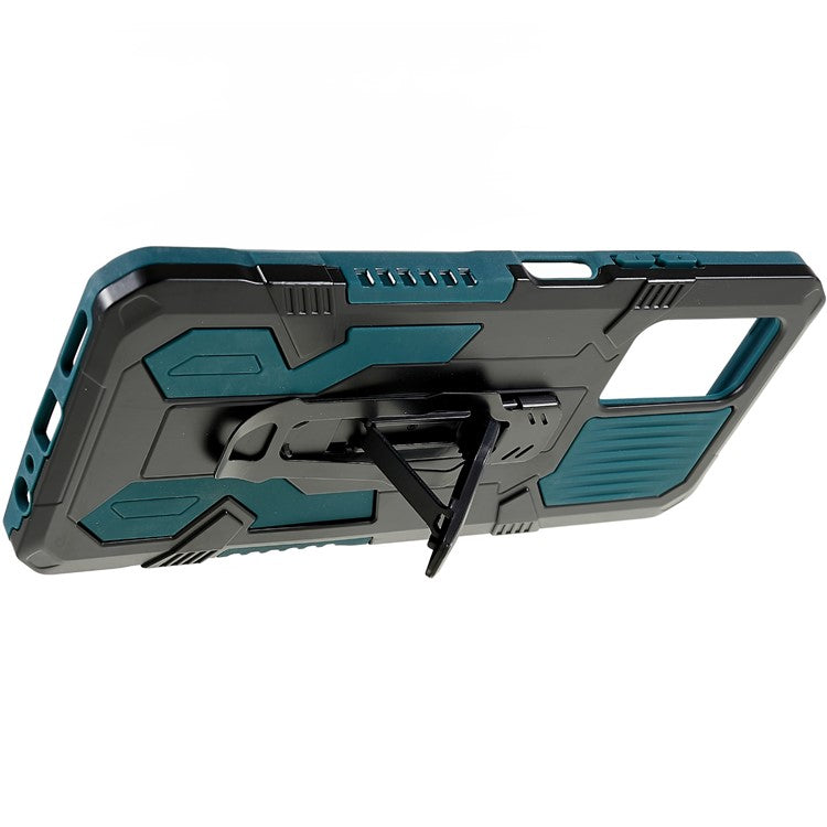 For Infinix Note 10 Pro Belt Clip Kickstand Phone Case Cover Hard PC Soft TPU Rugged Over - Green