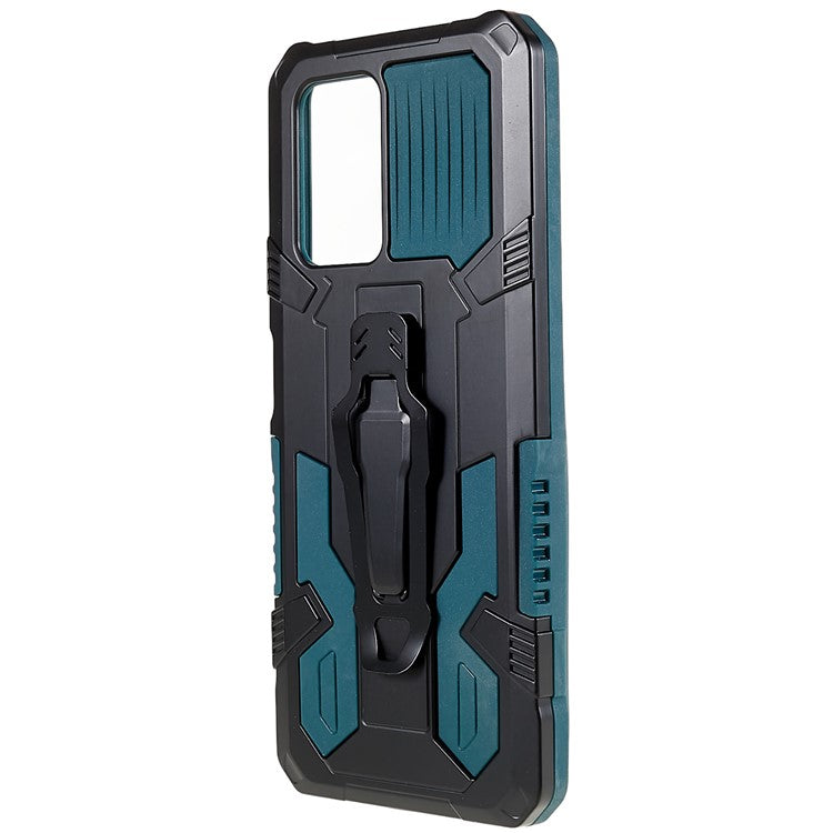 For Infinix Note 10 Pro Belt Clip Kickstand Phone Case Cover Hard PC Soft TPU Rugged Over - Green