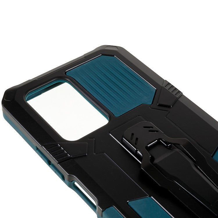 For Infinix Note 10 Pro Belt Clip Kickstand Phone Case Cover Hard PC Soft TPU Rugged Over - Green