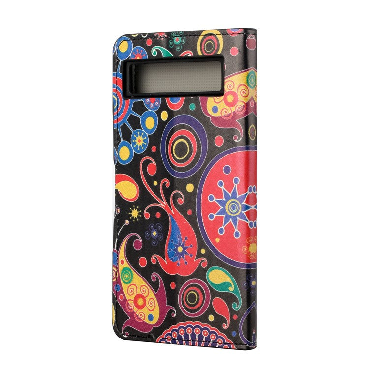 For Google Pixel 7a Pattern Printing PU Leather Wallet Cover Stand Magnetic Closure Protective Phone Case - Jelly Fish