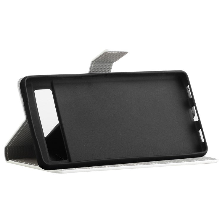 For Google Pixel 7a Pattern Printing PU Leather Wallet Cover Stand Magnetic Closure Protective Phone Case - Don't Touch My Cell Phone