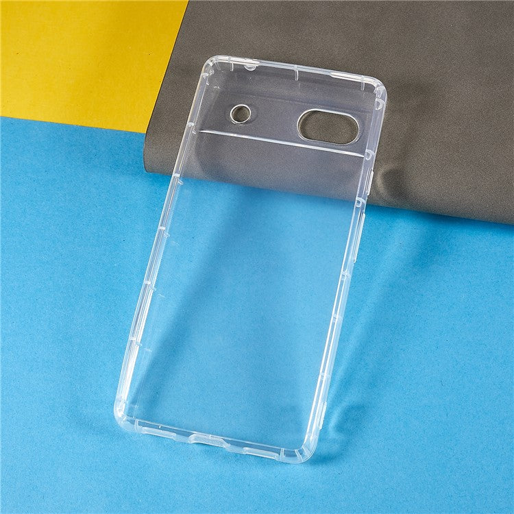Phone Case for Google Pixel 6a, Collision Resistant Airbag Protection Transparent TPU Back Cover