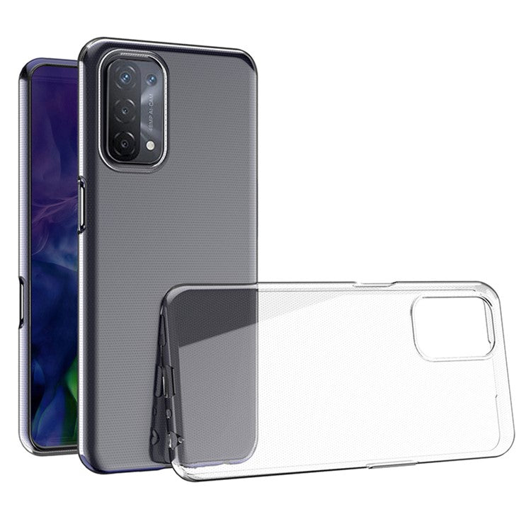 For Oppo A74 5G Ultra Slim Transparent Soft TPU Phone Back Cover Anti-fall Mobile Phone Case