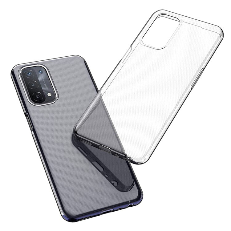 For Oppo A74 5G Ultra Slim Transparent Soft TPU Phone Back Cover Anti-fall Mobile Phone Case