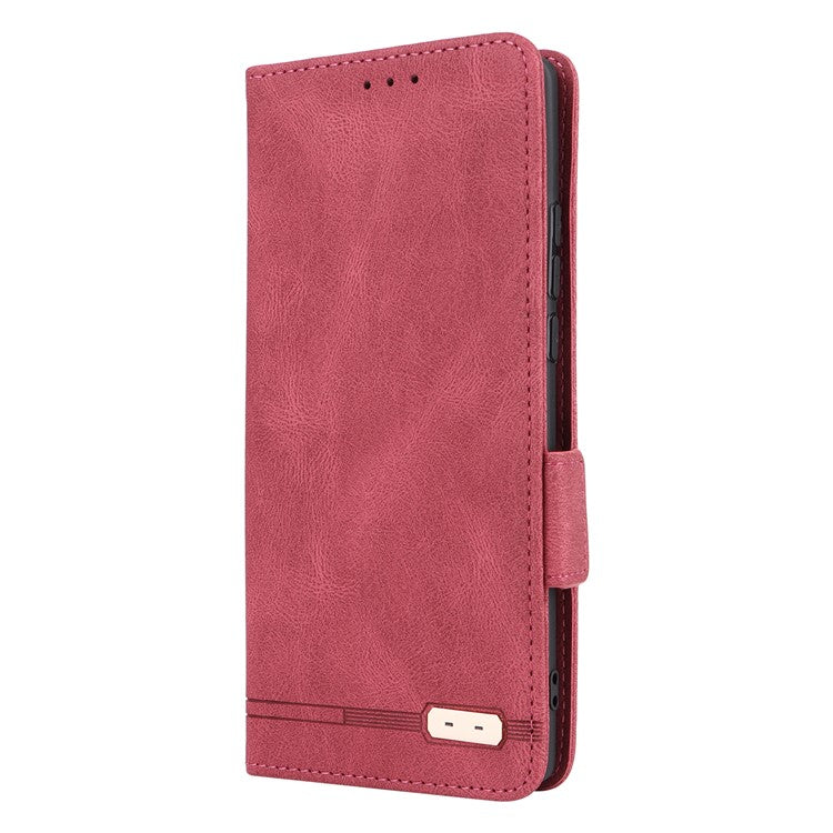 For Motorola Edge 30 Ultra 5G / Moto X30 Pro 5G PU Leather Anti-drop Case Hardware Decor Magnetic Wallet Stand Phone Cover - Rose