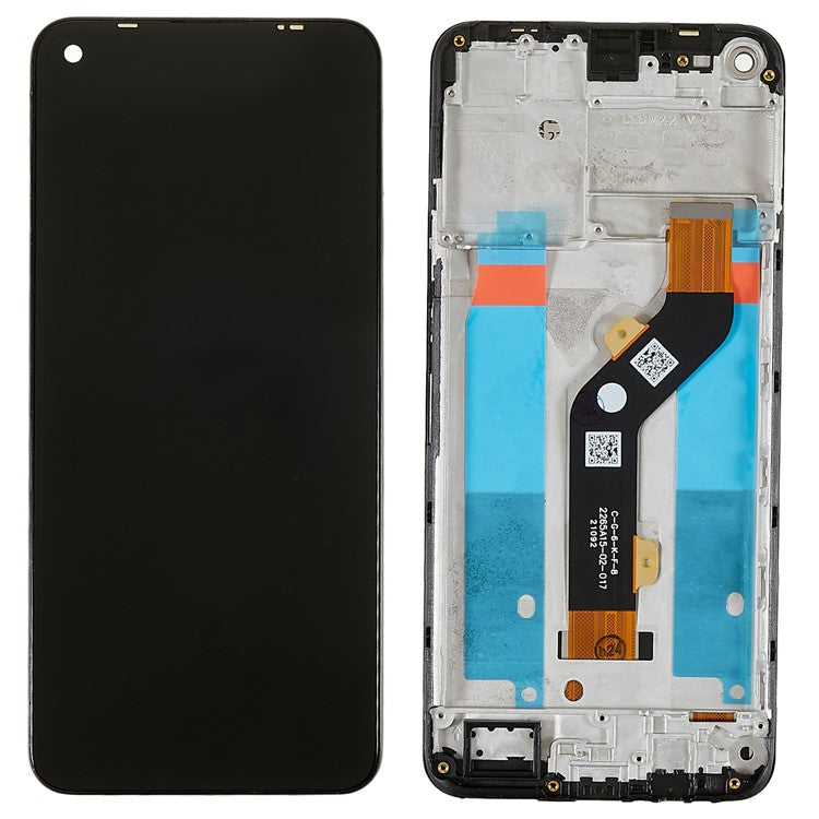 For Tecno Camon 17 4G 2021 CG6 Grade C LCD Screen and Digitizer Assembly + Frame Replacement Part (without Logo)