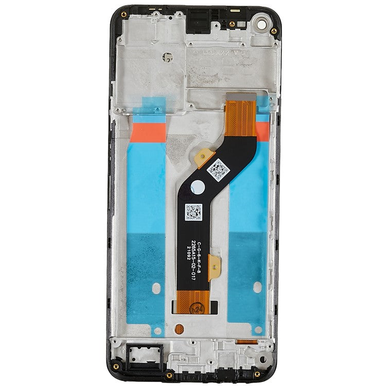 For Tecno Camon 17 4G 2021 CG6 Grade C LCD Screen and Digitizer Assembly + Frame Replacement Part (without Logo)