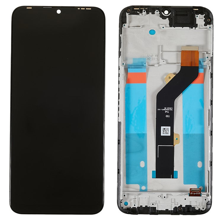 For Tecno Spark 7 4G Grade C LCD Screen and Digitizer Assembly + Frame Replacement Part (without Logo)