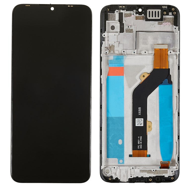 For Infinix Hot 10 Play X688 Grade C LCD Screen and Digitizer Assembly + Frame Replacement Part (without Logo)