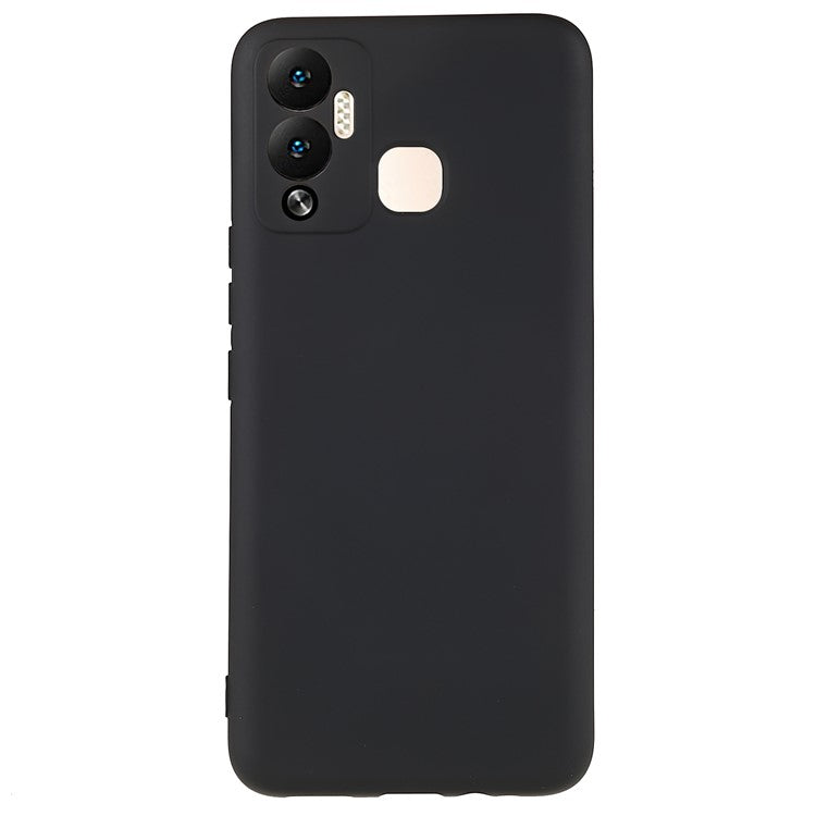 For Infinix Hot 12 Play 4G Case Arc Edge 2.0mm Thick TPU Shockproof Protective Phone Cover - Black