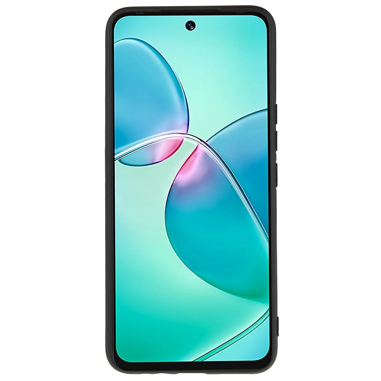 For Infinix Hot 12 Play 4G Case Arc Edge 2.0mm Thick TPU Shockproof Protective Phone Cover - Black