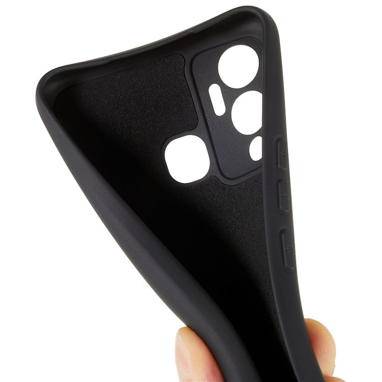 For Infinix Hot 12 Play 4G Case Arc Edge 2.0mm Thick TPU Shockproof Protective Phone Cover - Black