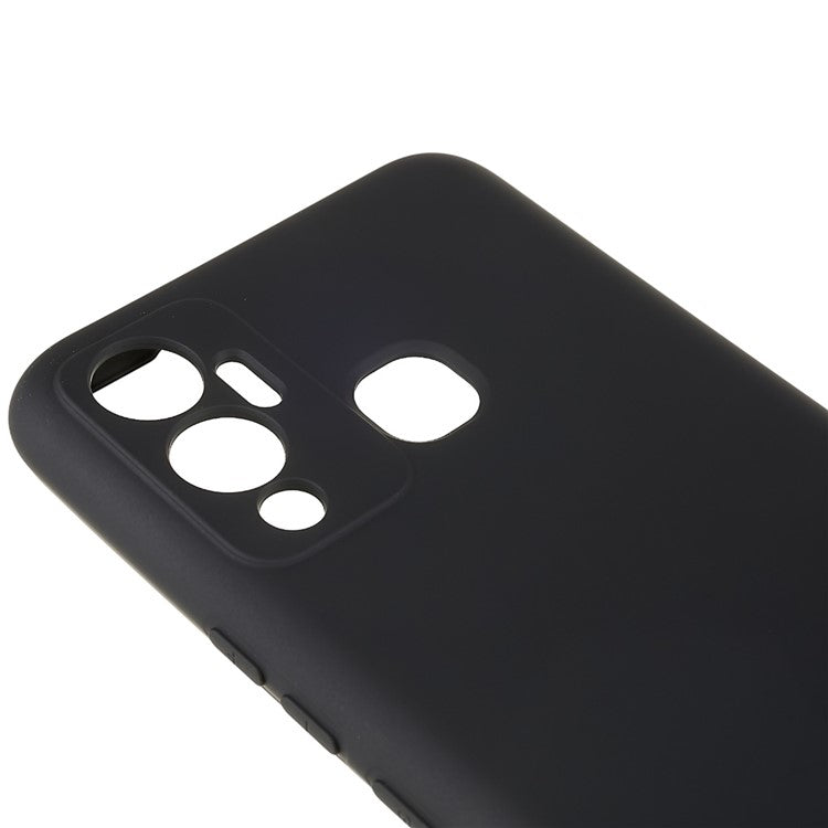 For Infinix Hot 12 Play 4G Case Arc Edge 2.0mm Thick TPU Shockproof Protective Phone Cover - Black