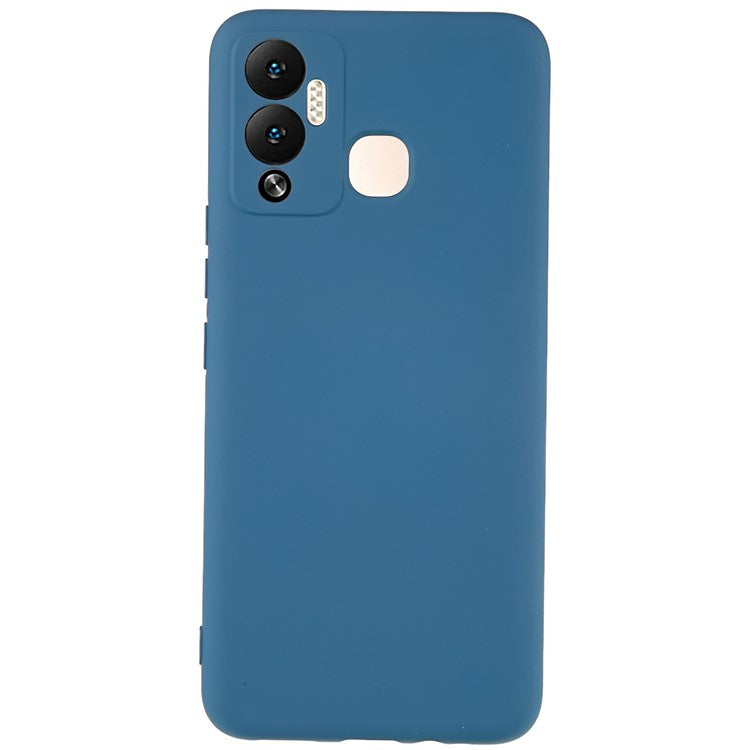For Infinix Hot 12 Play 4G Case Arc Edge 2.0mm Thick TPU Shockproof Protective Phone Cover - Blue