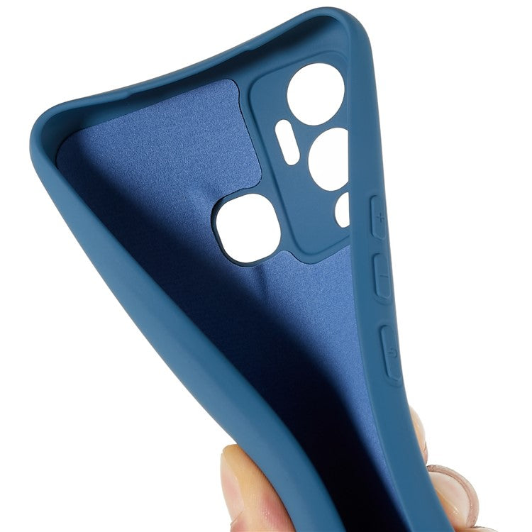 For Infinix Hot 12 Play 4G Case Arc Edge 2.0mm Thick TPU Shockproof Protective Phone Cover - Blue