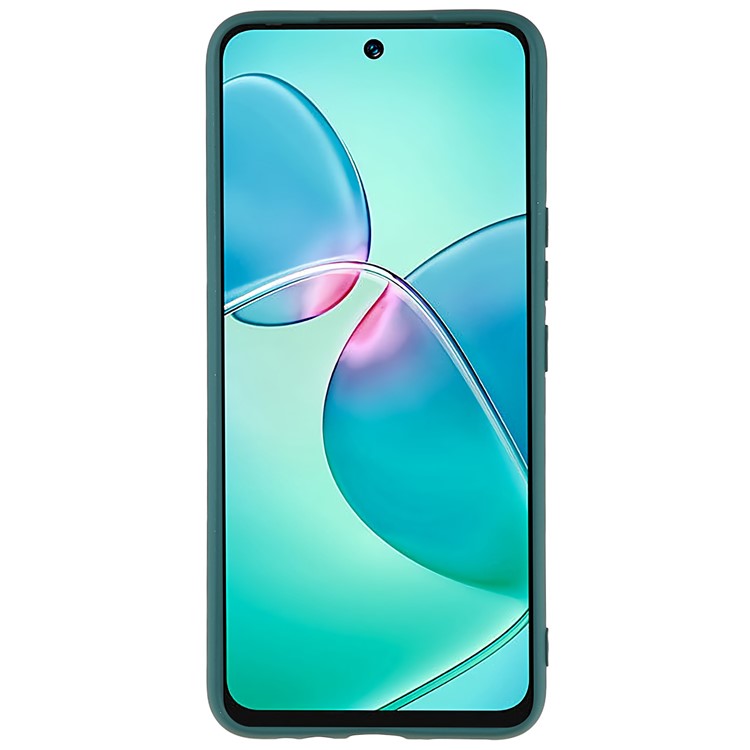For Infinix Hot 12 Play 4G Case Arc Edge 2.0mm Thick TPU Shockproof Protective Phone Cover - Midnight Green