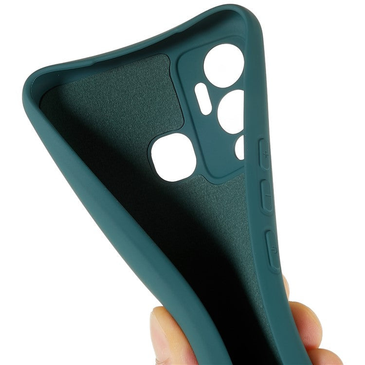 For Infinix Hot 12 Play 4G Case Arc Edge 2.0mm Thick TPU Shockproof Protective Phone Cover - Midnight Green