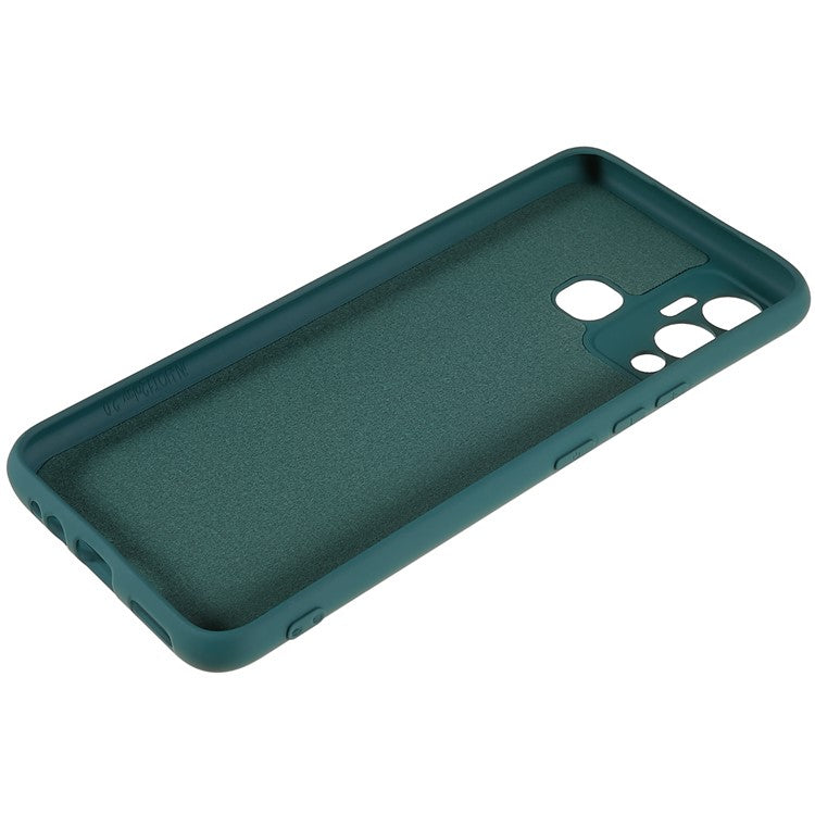 For Infinix Hot 12 Play 4G Case Arc Edge 2.0mm Thick TPU Shockproof Protective Phone Cover - Midnight Green