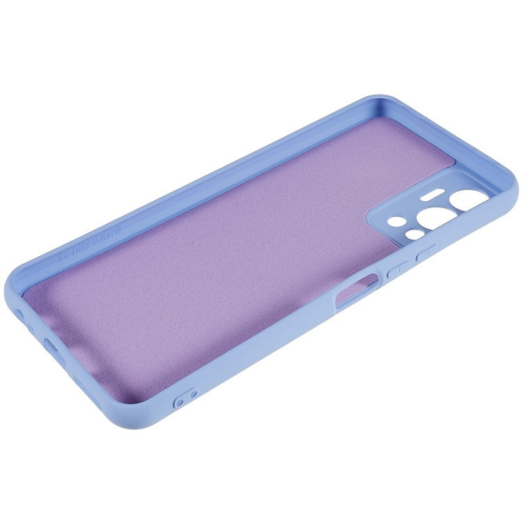 For Infinix Hot 12 4G Anti-Slip Liquid Silicone Texture Phone Case 2.0mm Thick Arc Edge Soft TPU Shockproof Back Cover - Purple