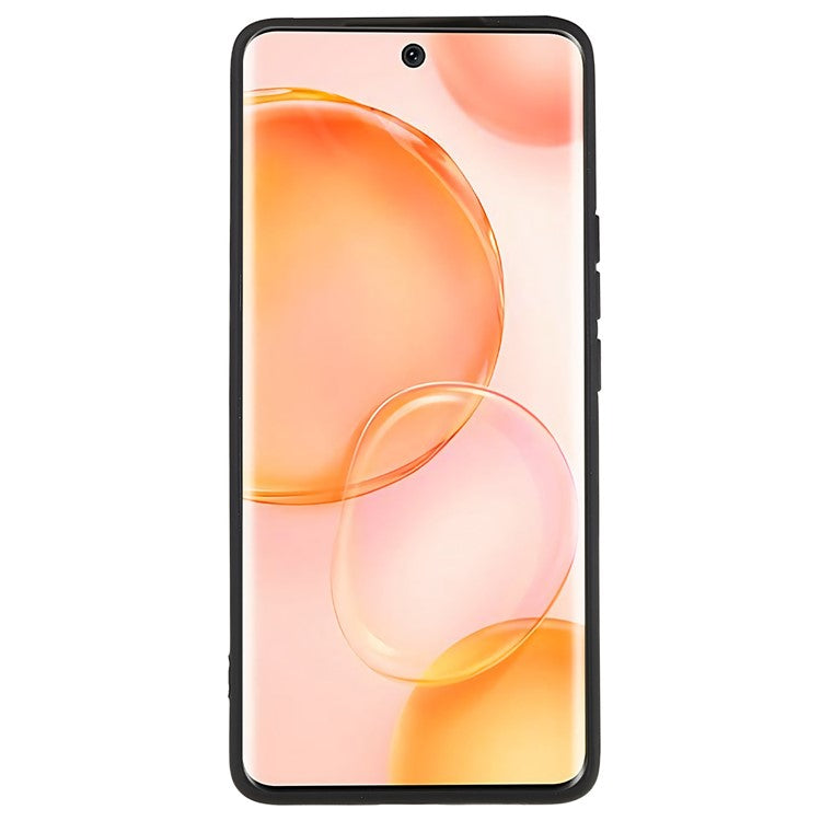 For Honor 50 / Huawei nova 9 Soft TPU 2.0mm Thick Anti-Scratch Phone Case Liquid Silicone Texture Arc Edge Non-Slip Cover - Black