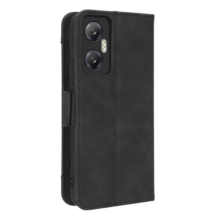 For Infinix Hot 20 5G / X666 / X666B PU Leather Wallet Phone Case Stand Magnetic Closure Flip Phone Cover with Multiple Card Slots - Black