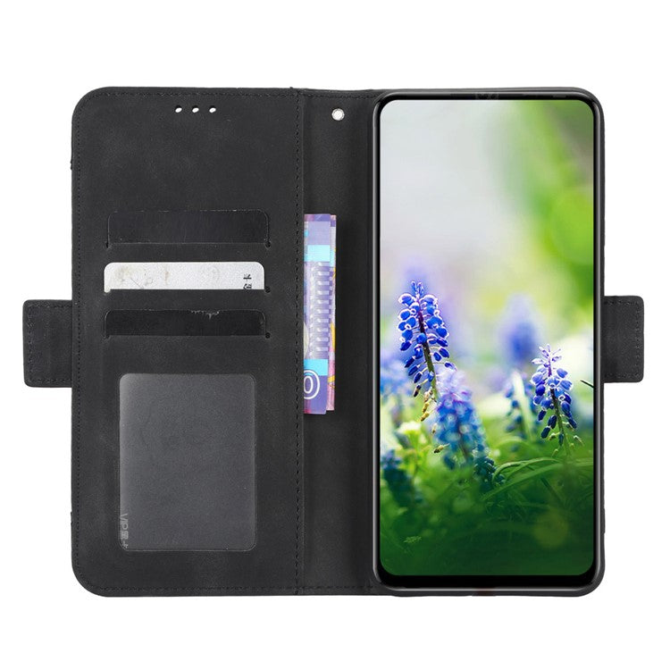 For Infinix Hot 20S 4G / X6827 PU Leather Wallet Stand Magnetic Flip Smartphone Cover with Multiple Card Slots - Black