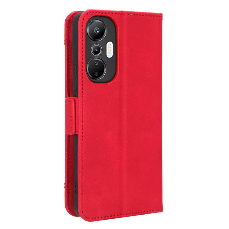 For Infinix Hot 20S 4G / X6827 PU Leather Wallet Stand Magnetic Flip Smartphone Cover with Multiple Card Slots - Red