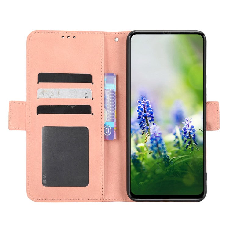 For Infinix Hot 20S 4G / X6827 PU Leather Wallet Stand Magnetic Flip Smartphone Cover with Multiple Card Slots - Pink