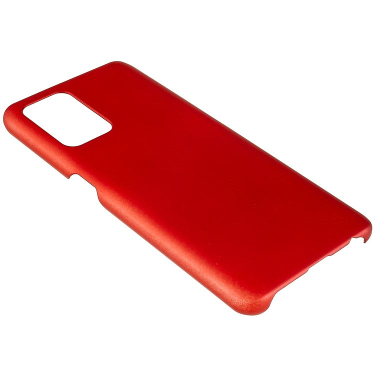 For Oppo A74 4G / F19 / F19s Rubberized Matte Anti-scratch Hard PC Case Drop-proof Phone Cover - Red