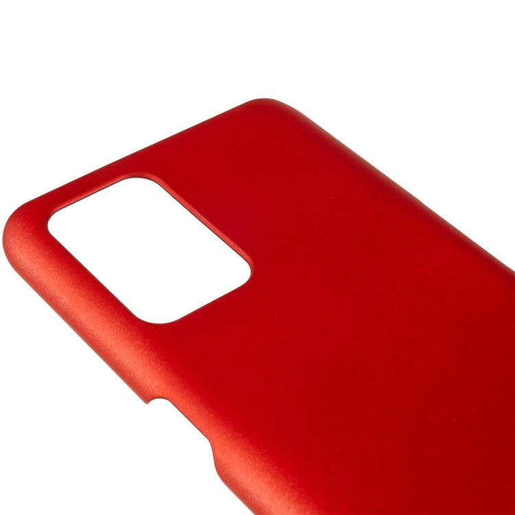 For Oppo A74 4G / F19 / F19s Rubberized Matte Anti-scratch Hard PC Case Drop-proof Phone Cover - Red