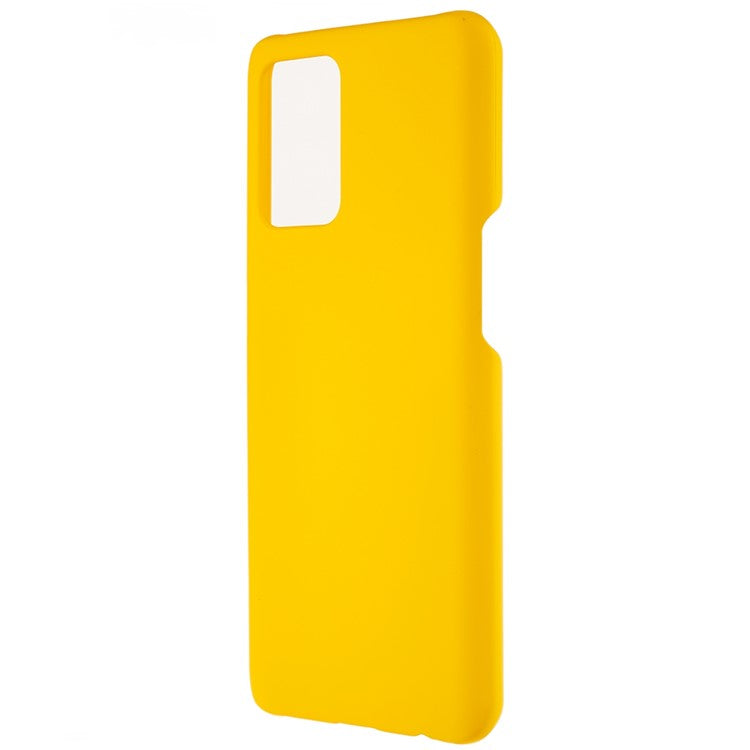 For Oppo A74 4G / F19 / F19s Rubberized Matte Anti-scratch Hard PC Case Drop-proof Phone Cover - Yellow