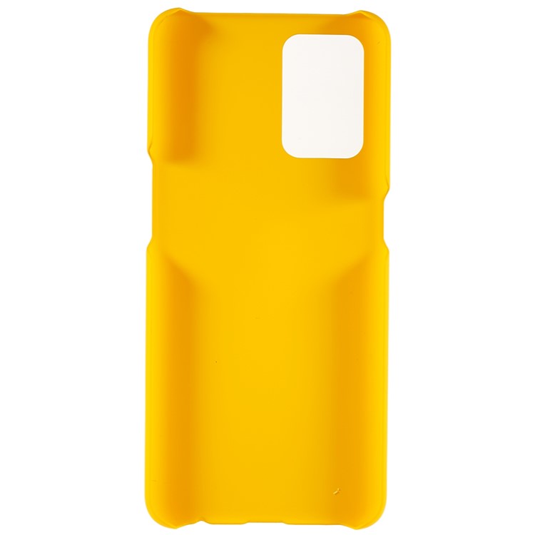 For Oppo A74 4G / F19 / F19s Rubberized Matte Anti-scratch Hard PC Case Drop-proof Phone Cover - Yellow