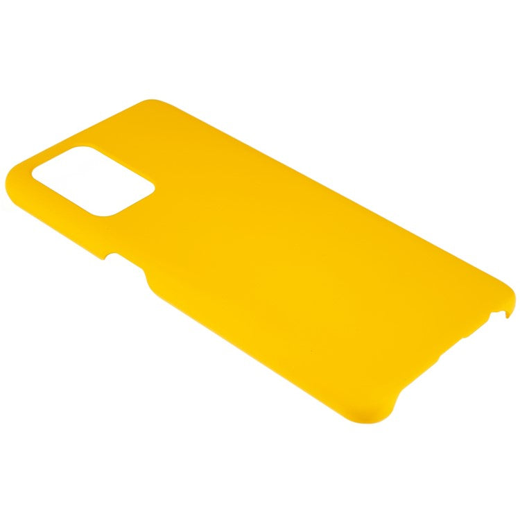 For Oppo A74 4G / F19 / F19s Rubberized Matte Anti-scratch Hard PC Case Drop-proof Phone Cover - Yellow