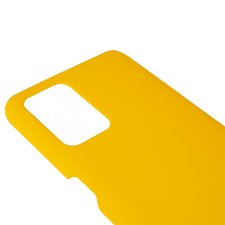 For Oppo A74 4G / F19 / F19s Rubberized Matte Anti-scratch Hard PC Case Drop-proof Phone Cover - Yellow