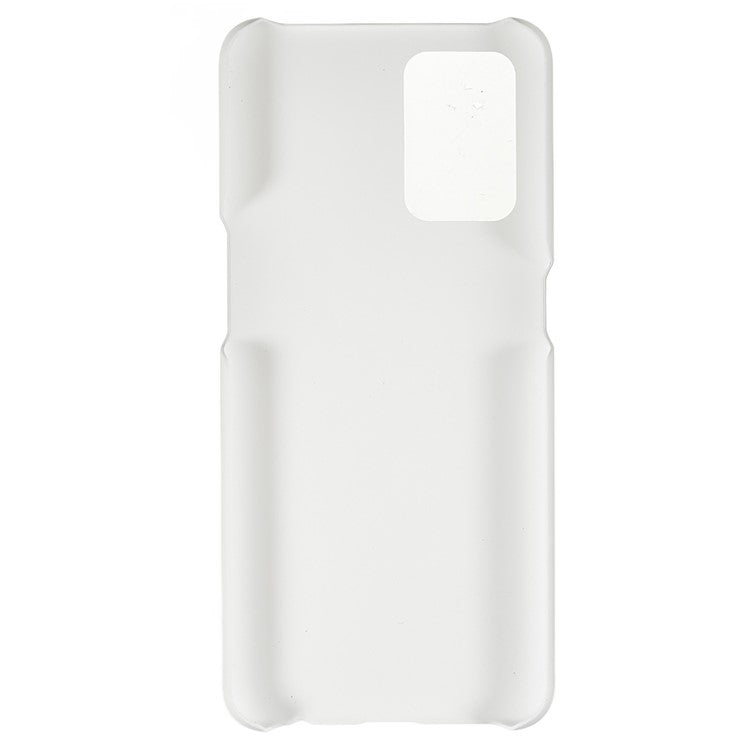 For Oppo A74 4G / F19 / F19s Rubberized Matte Anti-scratch Hard PC Case Drop-proof Phone Cover - White