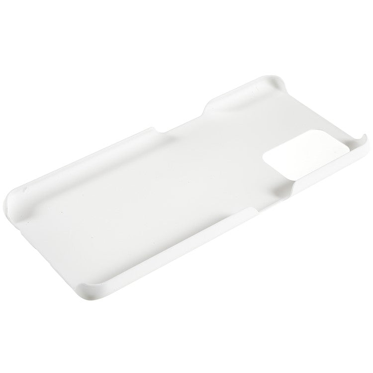 For Oppo A74 4G / F19 / F19s Rubberized Matte Anti-scratch Hard PC Case Drop-proof Phone Cover - White