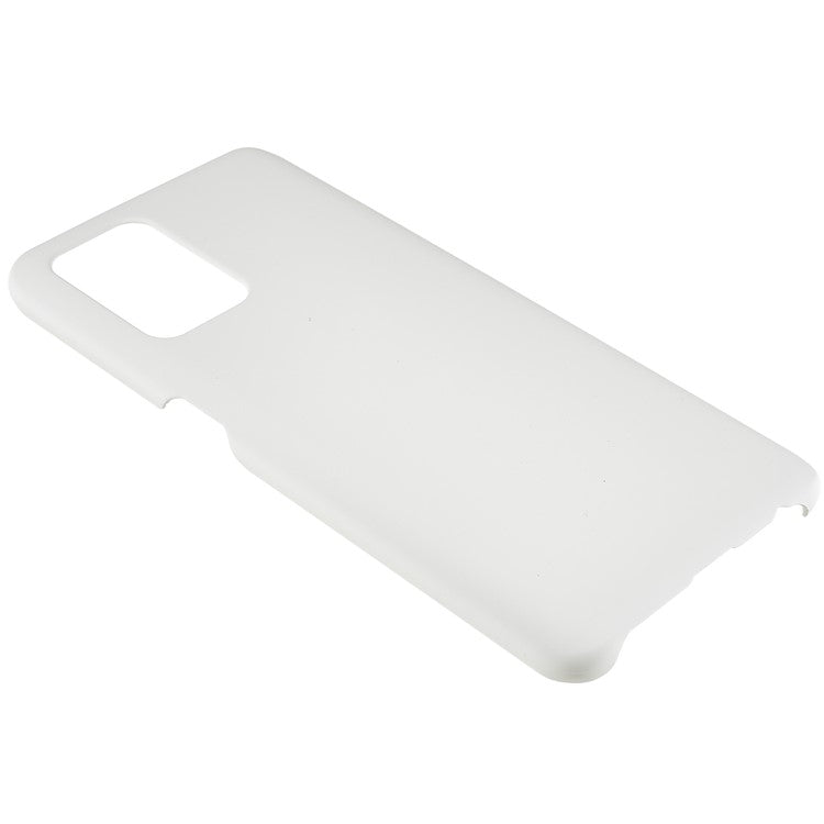 For Oppo A74 4G / F19 / F19s Rubberized Matte Anti-scratch Hard PC Case Drop-proof Phone Cover - White